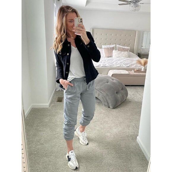 Women's Button Down Stretch Fitted Long Sleeves Denim Jean Jacket Always Black - Picture 3 of 8